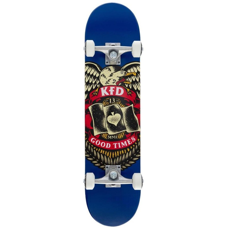 KFD Young Gunz Badge in Navy 7.75″ Complete Skateboard Complete
