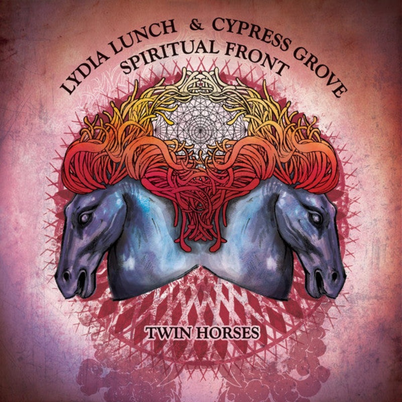 Lydia Lunch & Cypress Grove / Spiritual Front  Twin Horses Blue Translucent Color Vinyl LP Record
