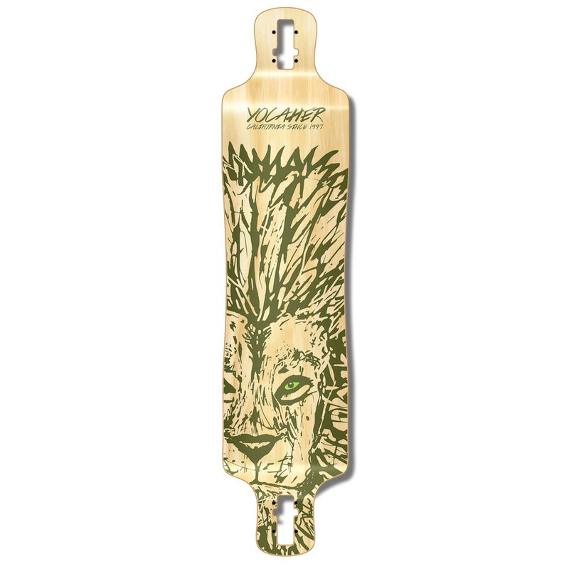 Punked Lowrider Longboard Deck – Spirit Animal LION Deck