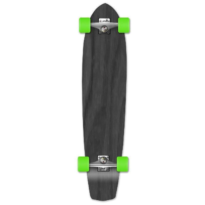 Punked Slimkick Stained Black 36″ Longboard Complete Complete