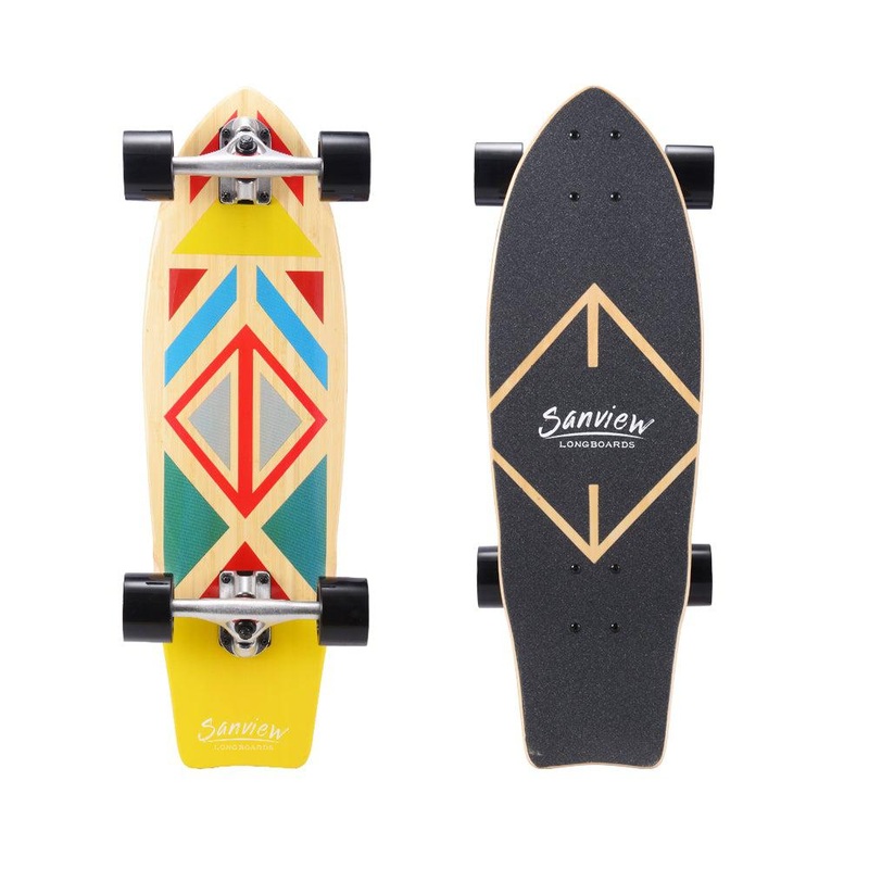 Sanview Geometry 28 inch Cruiser Kicktail Longboard Complete
