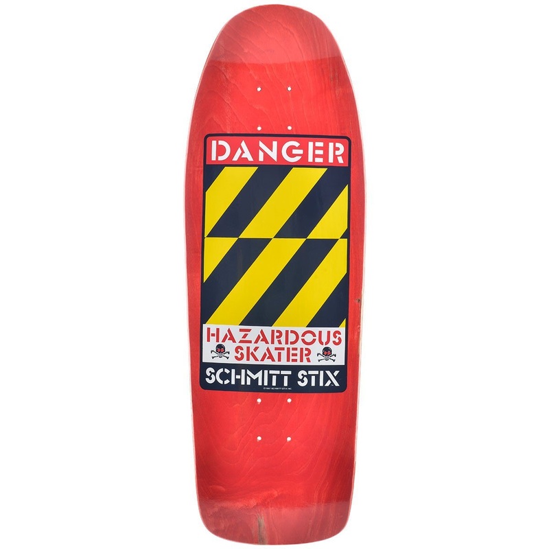 Schmitt Stix Danger Modern Concave 10″ Skateboard Deck Red Stain