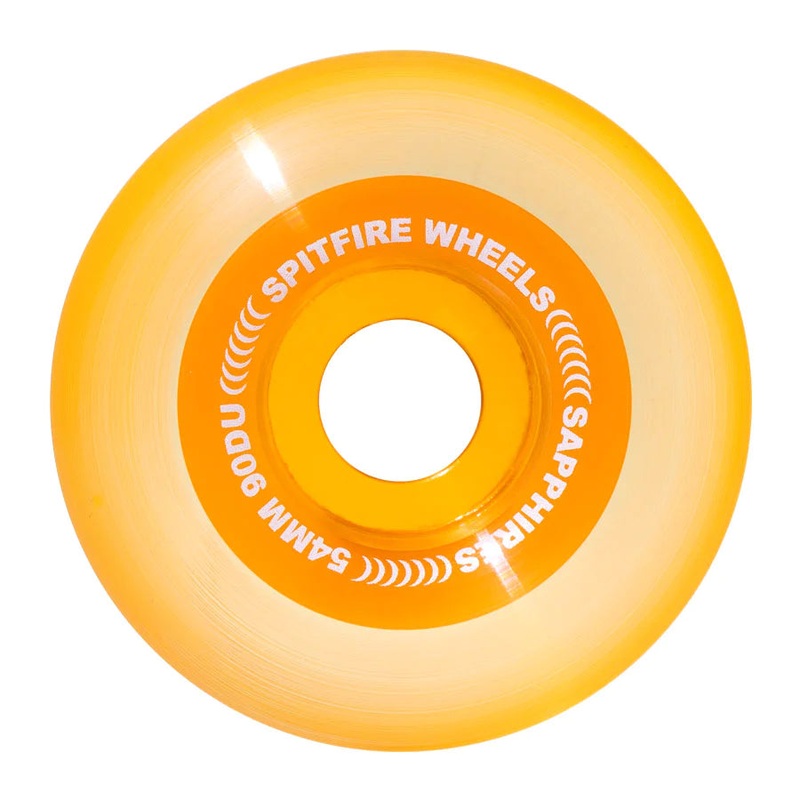 Spitfire Sapphires Wheels Clear Orange 90D 54MM