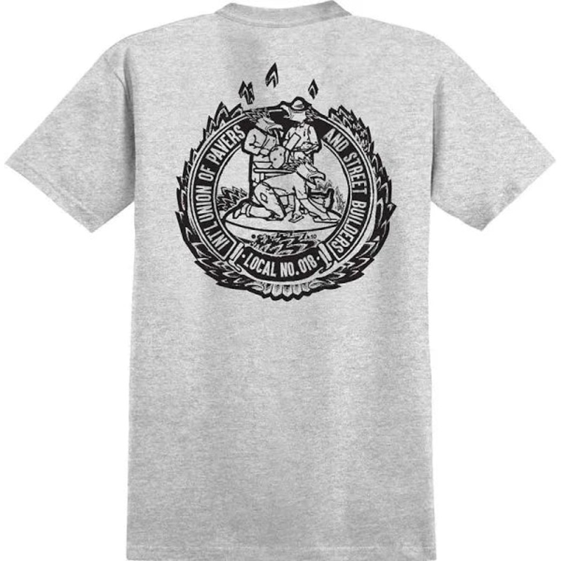 Anti-Hero Union 18 Eagle Pocket T-Shirt Grey Small