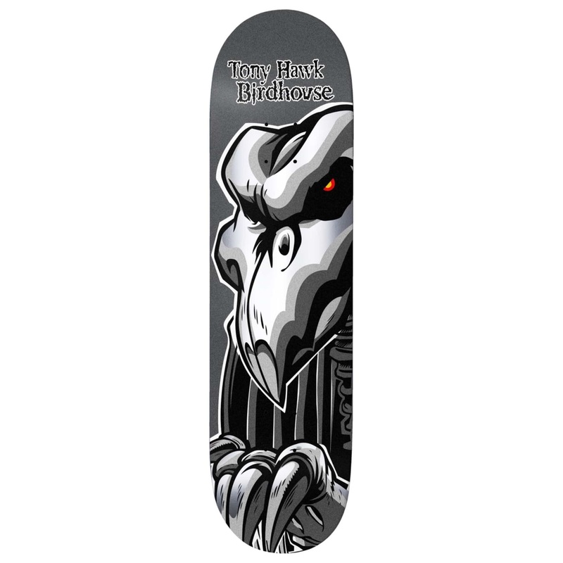 BIRDHOUSE TONY HAWK FALCON 2 GUNMETAL FOIL 8.5 DECK