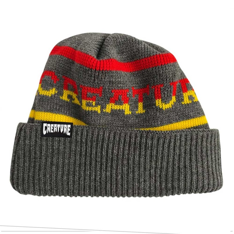 Creature Beanie Burnoutz Long Shoreman Hat Grey Unisex
