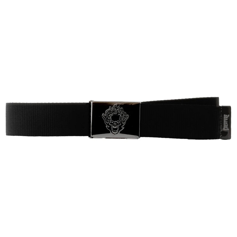 Creature Bonehead Flame Web Belt Black OS
