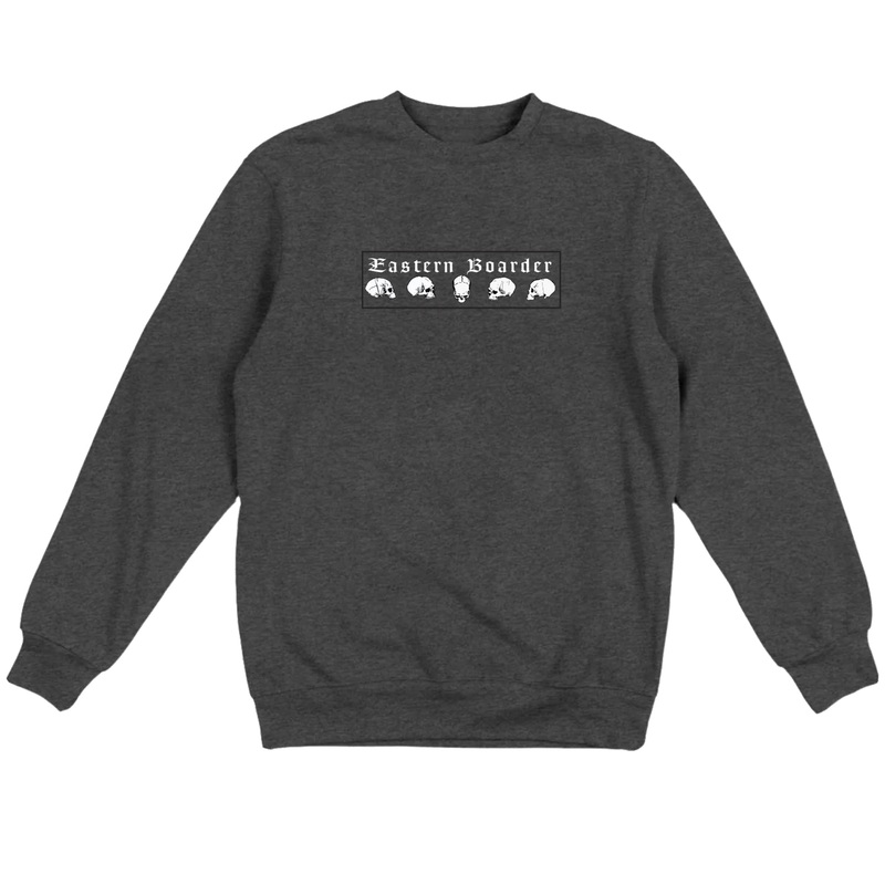 EasternBoarder 5 Skull Crewneck Charcoal Heather SM