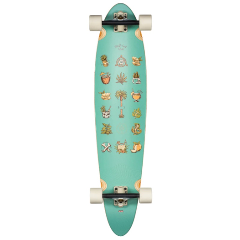 Globe Pinner Classic Half Cut Teal Longboard Complete 40″