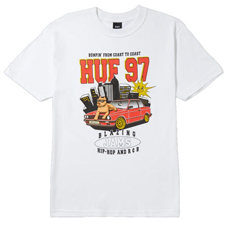 HUF Blazing Jams T Shirt White Medium