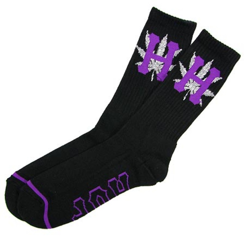 HUF H-Town Crew-Socks Black One size fits all