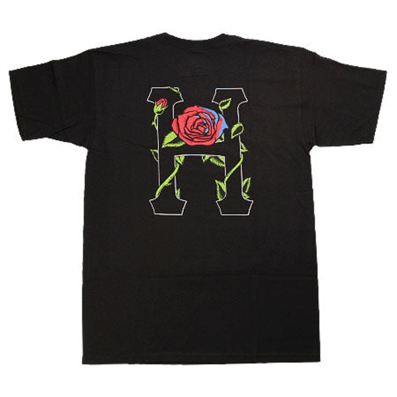 HUF Roses Classic H T Shirt Black Small