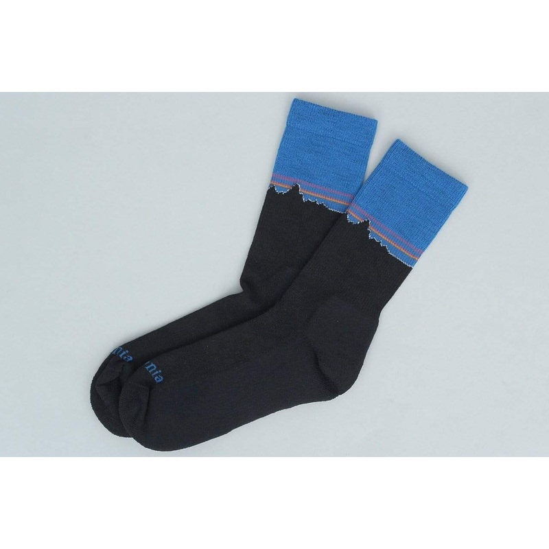 Patagonia L/W Merino Crew Socks Classic Fitz Roy / Andes Blue Medium
