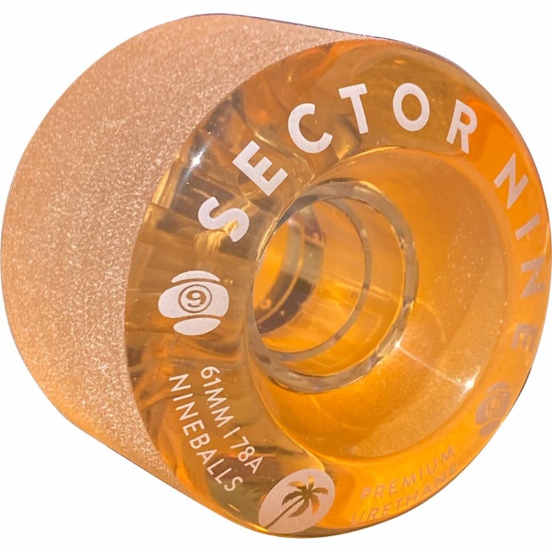 Sector 9 Nineballs 61mm 78A Clear Orange Skateboard Wheels