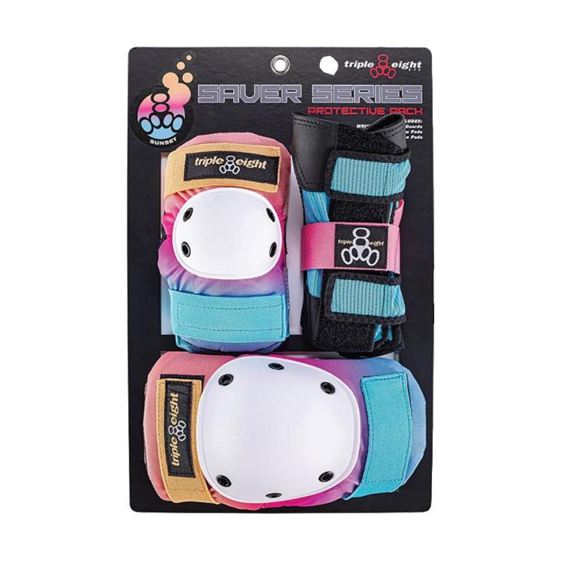 Triple 8 Saver 3 Pack Pad Set Sunset XS