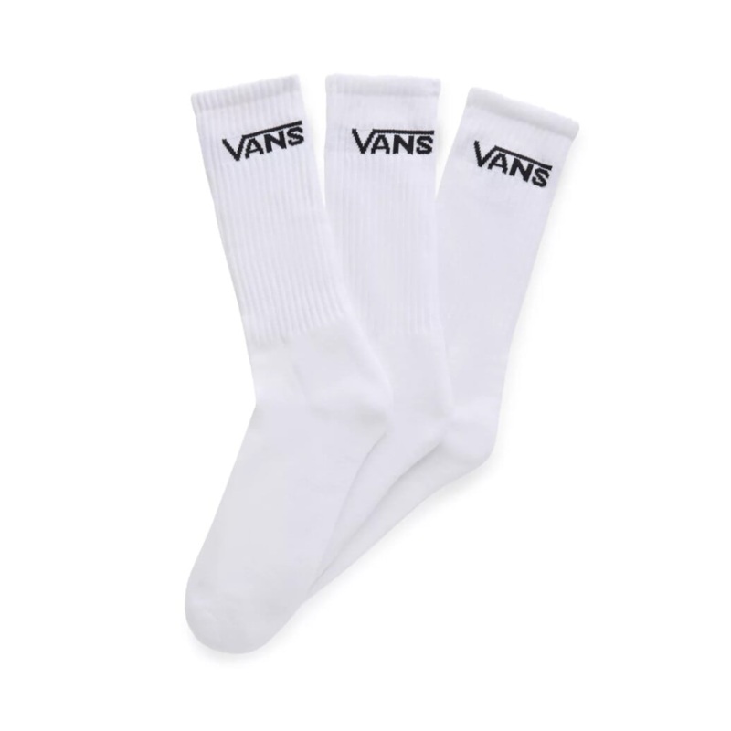 Vans Classic Crew Rox Socks White (3 Pack) M