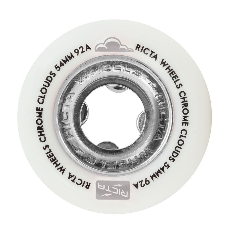 54mm Chrome Clouds Black 92a Ricta Skateboard Wheels Black 54mm
