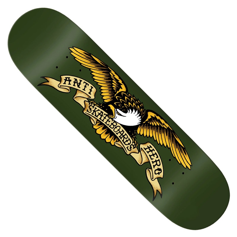 Anti-Hero Easy Rider Classic Eagle Deck Army Green 8.38 x 32.25 WB:14.5