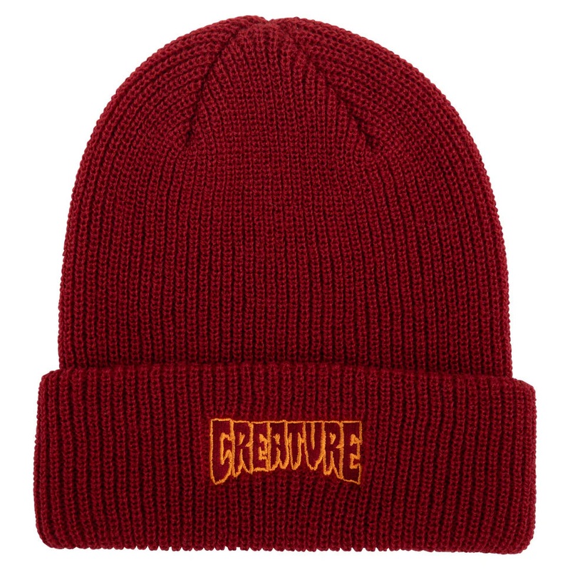 Creature Skateboards Logo Outline Dark Red Beanie Dark Red One size fits all
