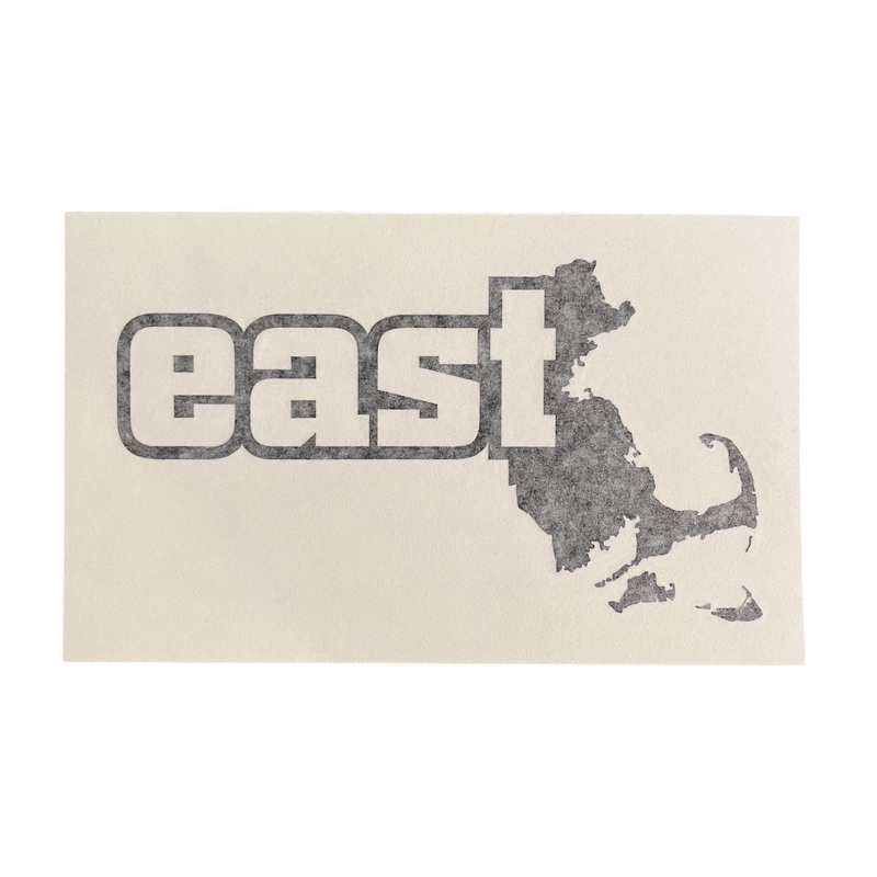 Eastachusetts Die Cut Sticker 8″ Wide Black