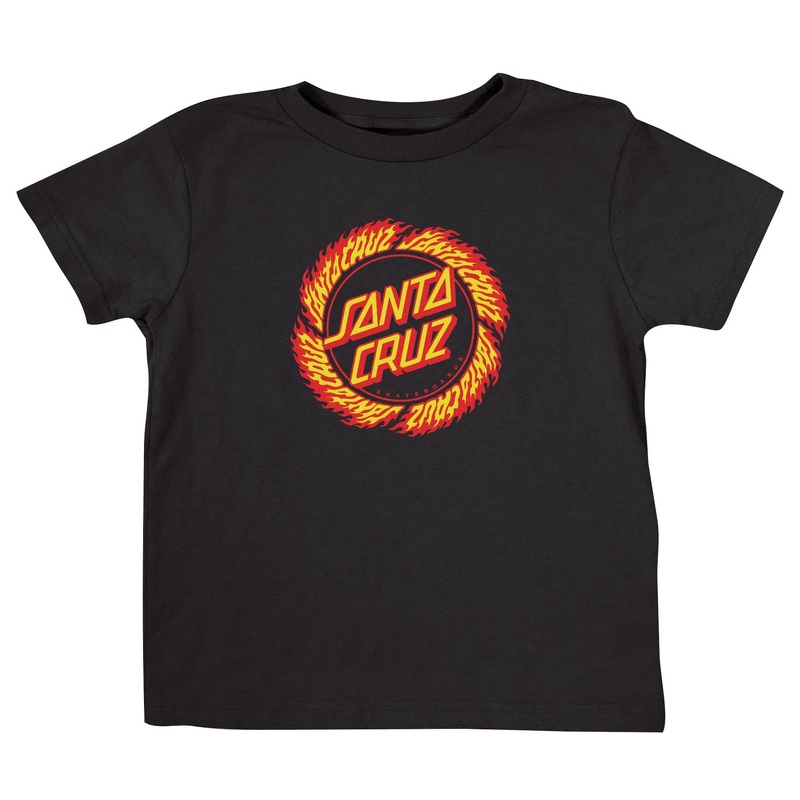 Flame Ringed Dot Kids Santa Cruz T-Shirt Black 18 Mos