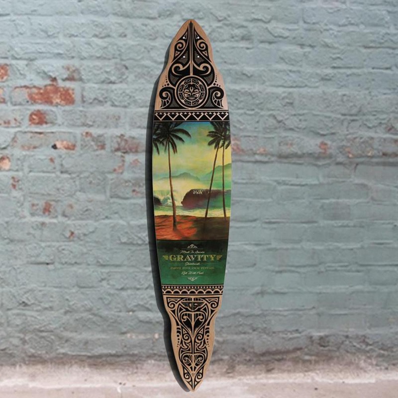 Gravity Tres Palmas 45″ Pintail Longboard  – Deck