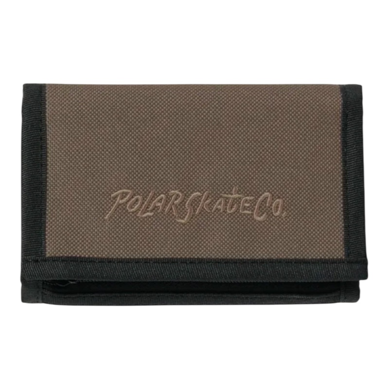 POLAR SKATE CO. KEY WALLET SURF LOGO GREY BROWN OS