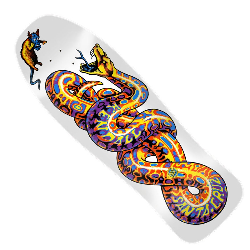 Santa Cruz Jeff Kendall Snake Reissue Shaped Deck White Dip 9.975 x 30.125 WB:15