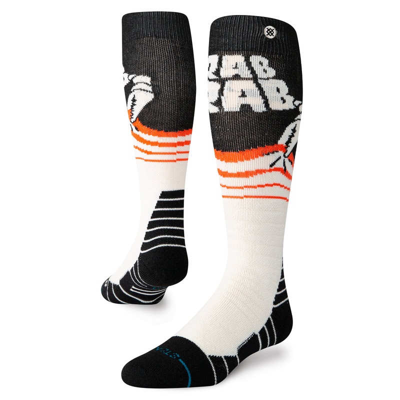 Stance Crab Grab Mid Poly Snowboard Socks Cream MD