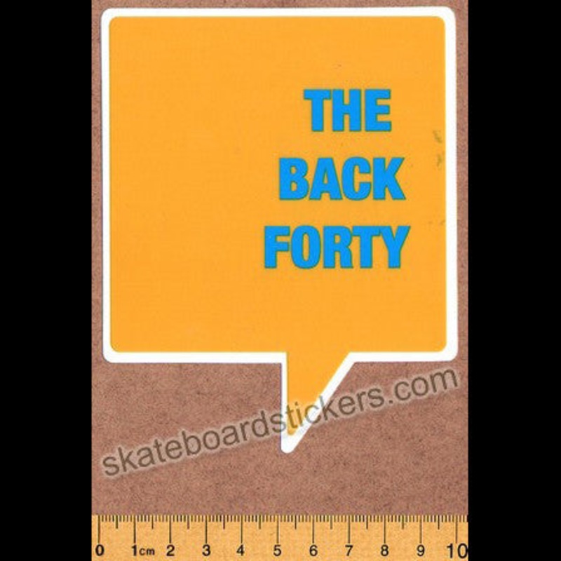 The Back Forty Skateboard Sticker – Yellow
