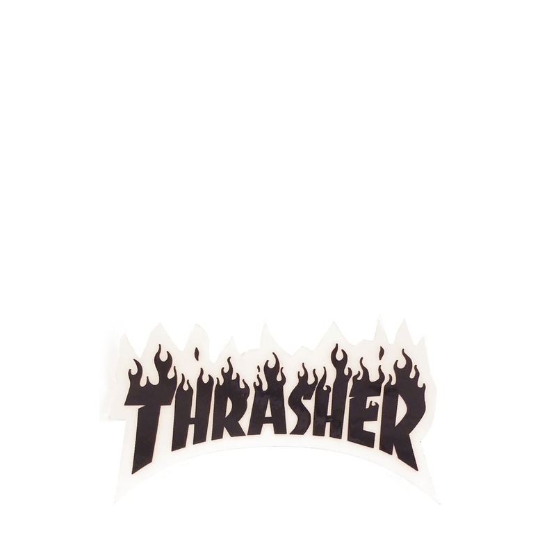 Thrasher Flame Logo Sticker Small – Solid Black