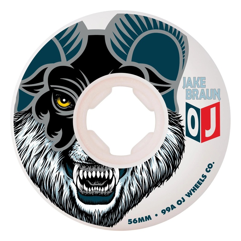 56mm Jake Braun Wolf Elite White Hardline 99a OJ Wheels