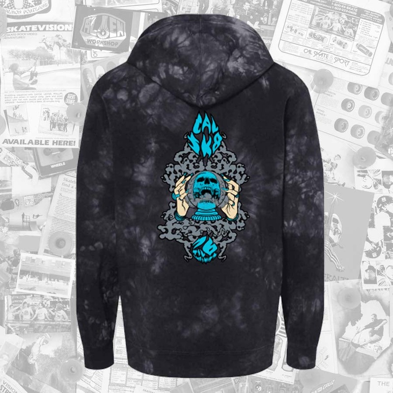 Cal Skate “Crystal Ball- Grey/Blue” Limited Edition Pull Over Hoodie Medium