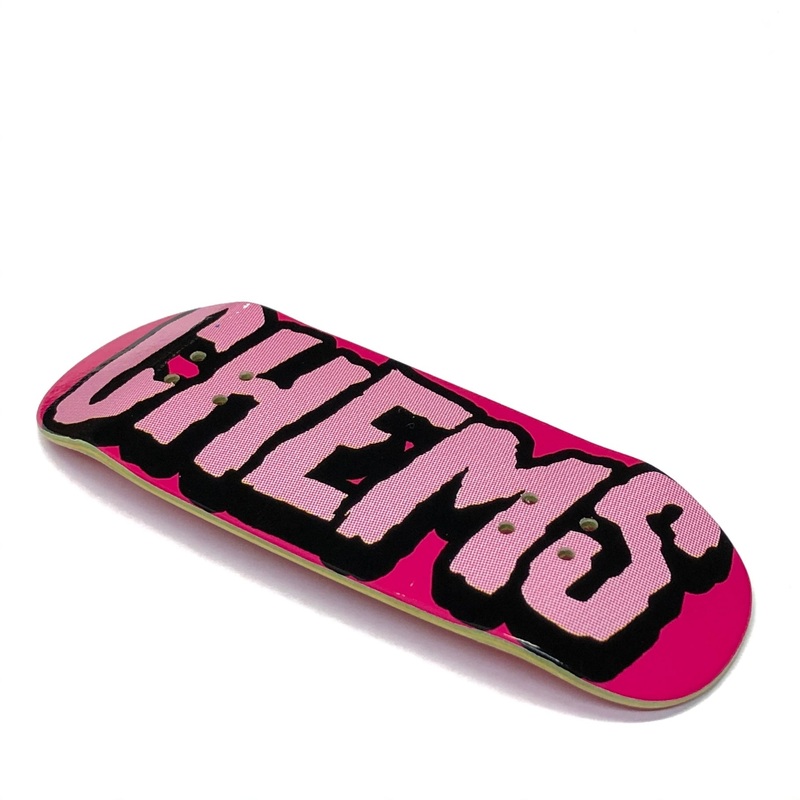 Chems Pink “Font” Fingerboard Deck 29mm Mid-Pro Popsicle
