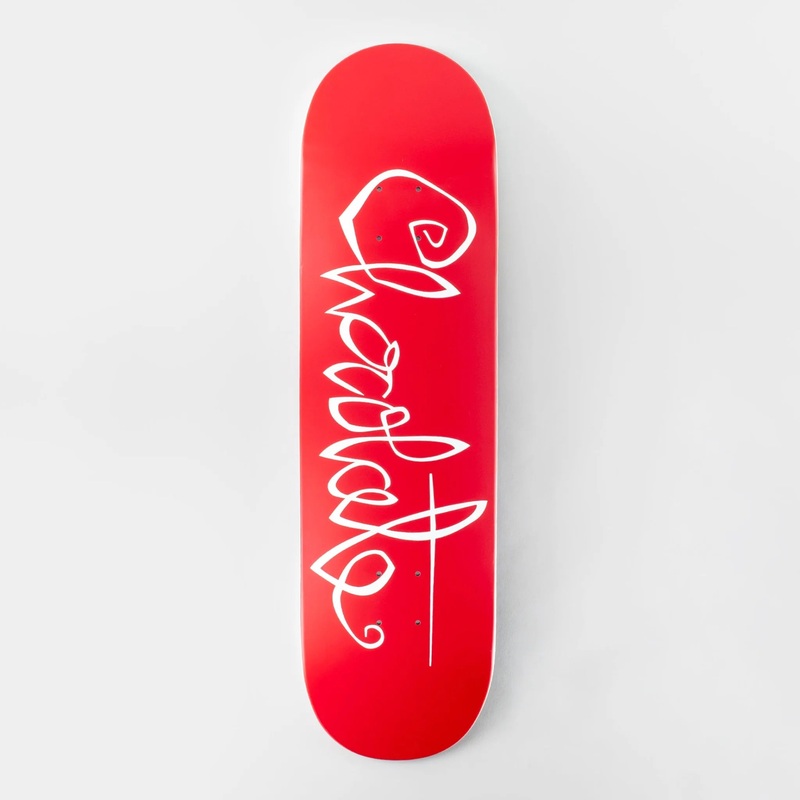 Chocolate 8.4″ OG Script Stevie Perez Deck – Red 8.4″