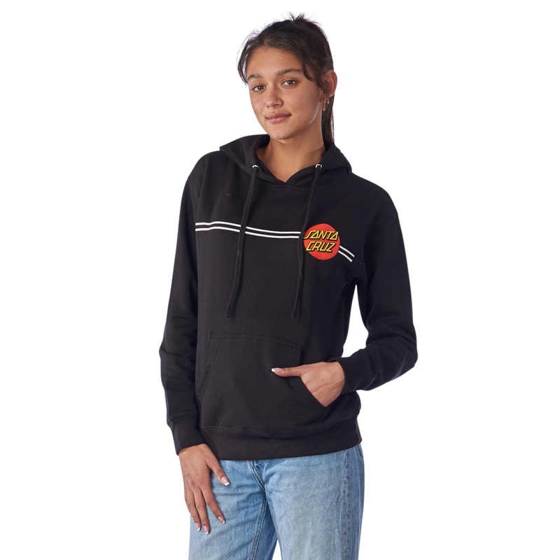 Classic Dot Womens Santa Cruz Hoodie Black S