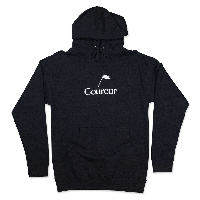 Coureur Goods Pennant Logo Hoodie Black/White S