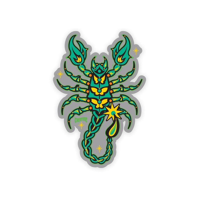 Creature “Deadly Sands” Clear Mylar Sticker 3.5 in x 5 in Sticker