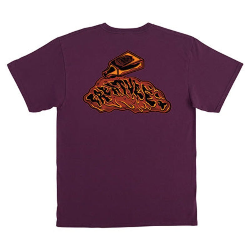 Creature Skateboards Last Drop T Shirt Eggplant Medium