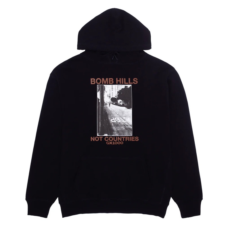 GX1000 Bomb Hills Not Countries Hoodie Black/Brown L