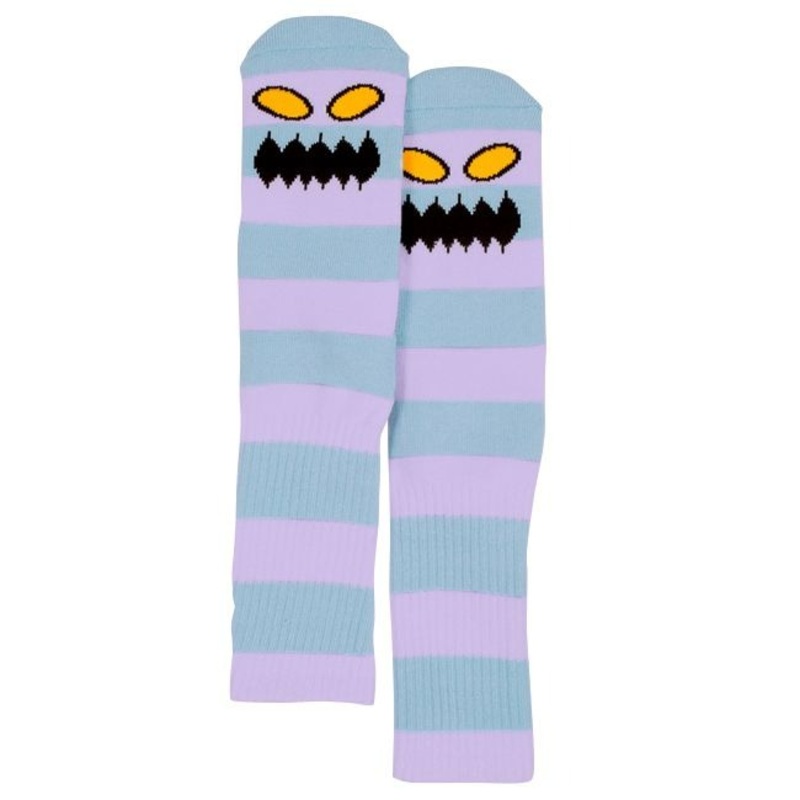 Monster Big Stripe Sock (Lavender / Blue)