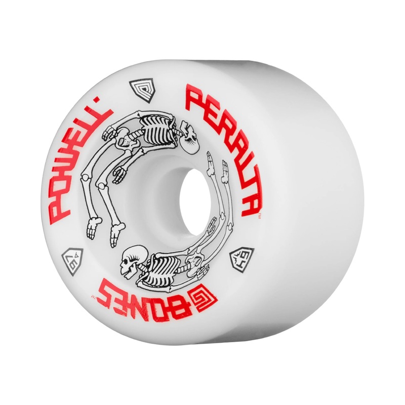 Powell Classic White G-Bones 64mm 97a Skateboard Wheels 64mm Duro 97a Cruiser