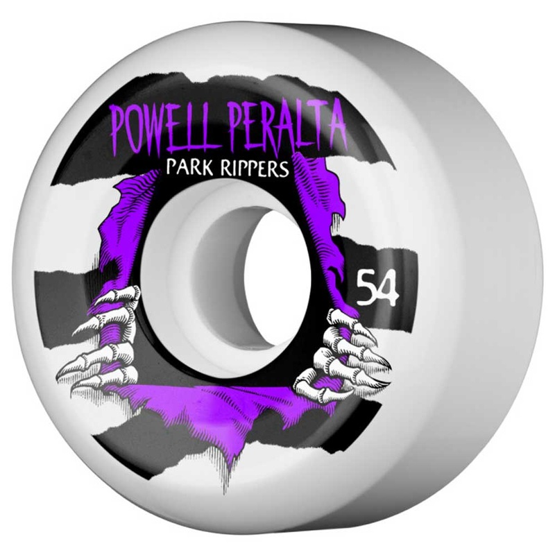 Powell Peralta Ripper Skateboard Wheels 54mm 104A Park Formula White