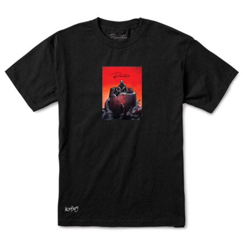 Primitive Skateboarding Anxiety Man T Shirt Black Extra Large