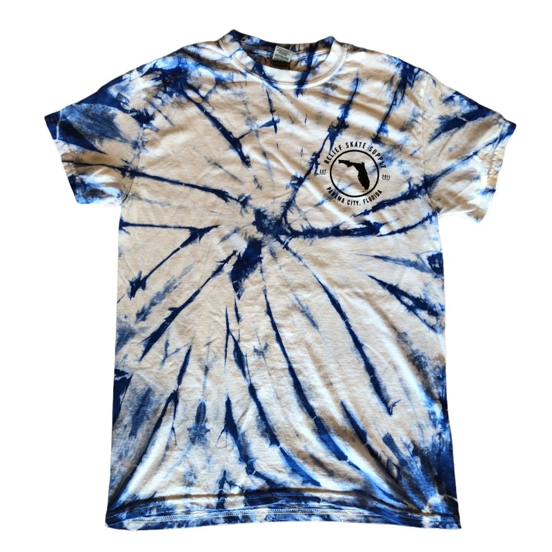 RELIEF FLORIDA PINWHEEL TIE DYE TEE BLUE S