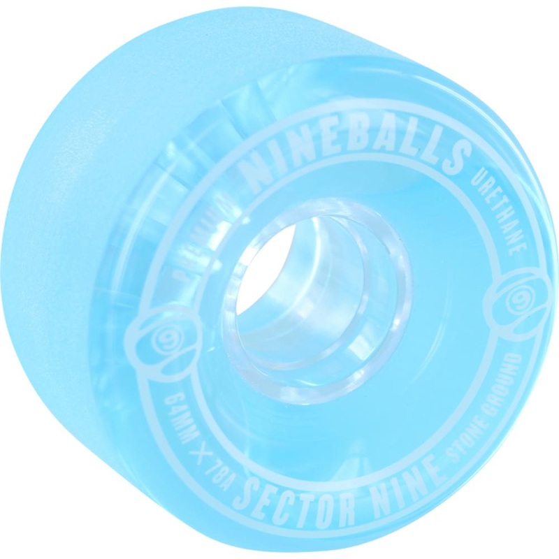Sector 9 Nineballs 64mm 78A Clear Blue/White Skateboard Wheels