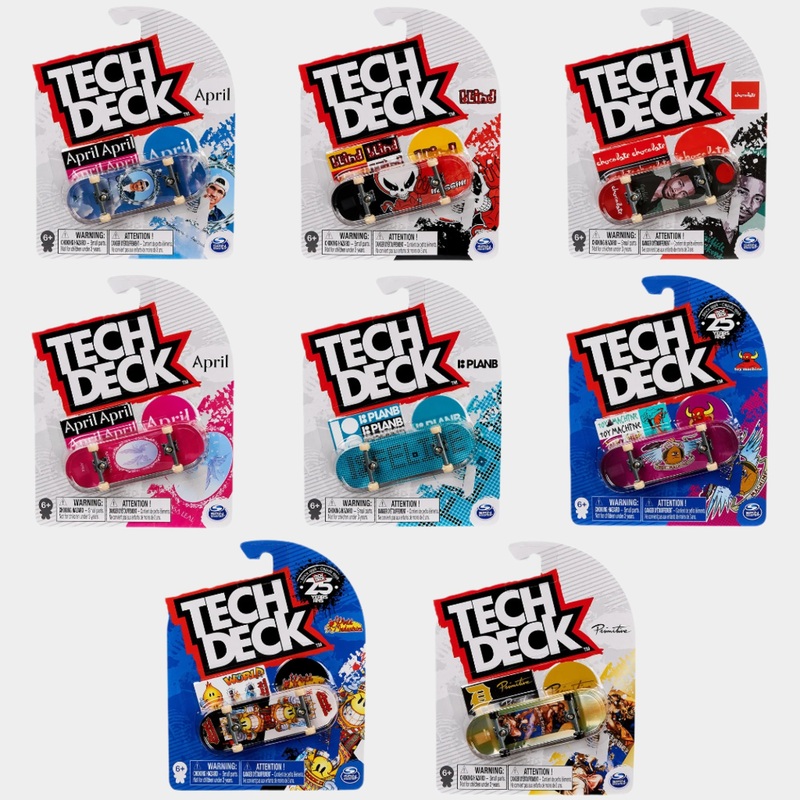 Tech Deck Single Fingerboard (CDU) – Assorted