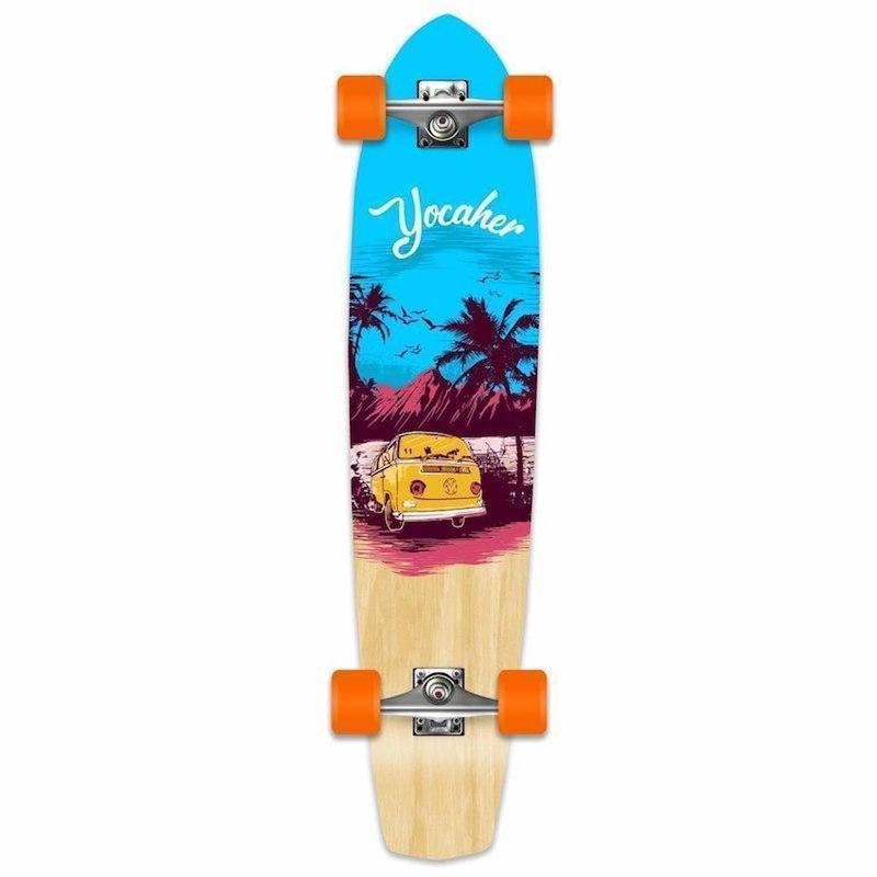VW Blue N’ Red 36″ Slimkick Longboard from Punked – Complete Complete