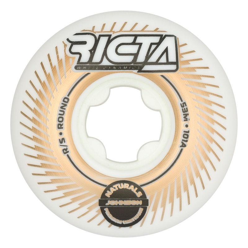 53mm Johnson Impeller Naturals Round 101a Ricta Skateboard Wheels No Color 53mm