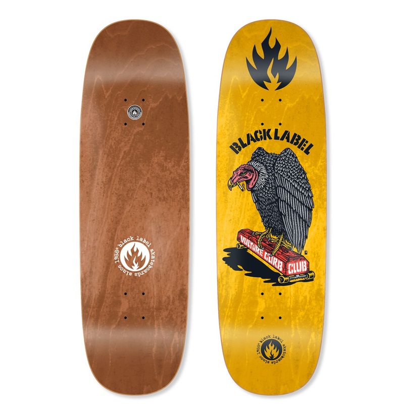 Black Label Vulture Curb Club 9.5″ [Tugboat] Skateboard deck